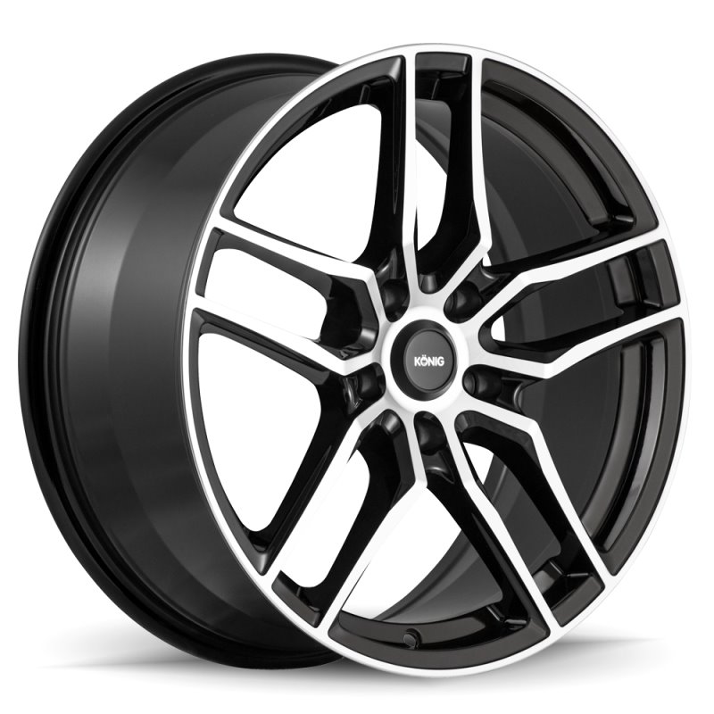 Konig Intention 20x8.5 5x114.3 ET40 Gloss Black / Machine Face