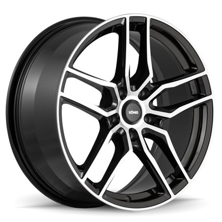 Konig Intention 20x8.5 5x114.3 ET40 Gloss Black / Machine Face