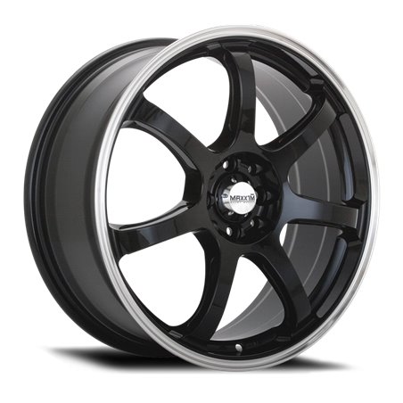 Maxxim Knight 17x7 10x100/114.3 ET40 Gloss Black Lip Polish