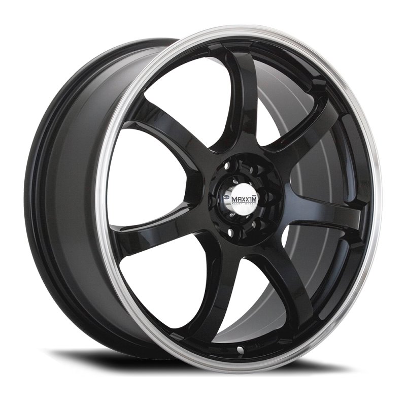 Maxxim Knight 17x7 8x100/114.3 ET40 Gloss Black Lip Polish