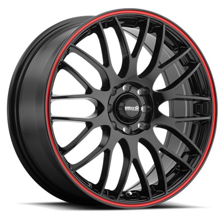 Maxxim Maze 18x7.5 10x110/115 ET45 Black/Red Stripe