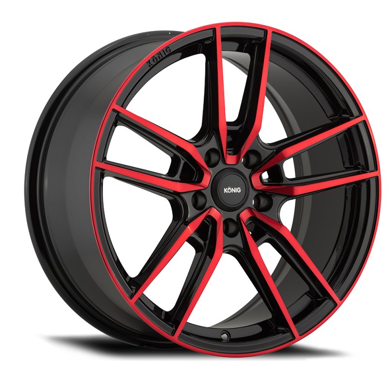 Konig Myth 16x7.5 5x114.3 ET43 Gloss Black w/ Red Tinted Clearcoat