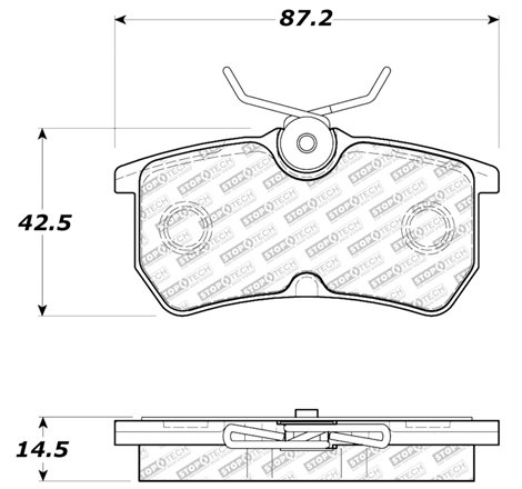 StopTech 01-19 Ford Fiesta/Focus Street Select Brake Pads - Rear