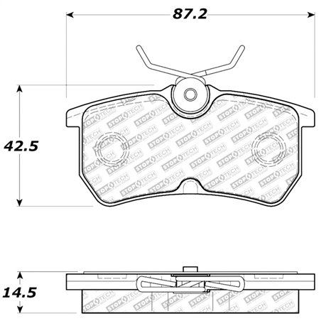 StopTech 01-19 Ford Fiesta/Focus Street Select Brake Pads - Rear