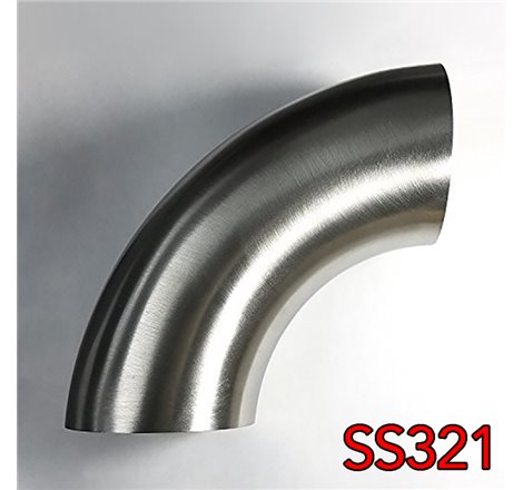 Stainless Bros 1.625in SS321 90 Degree Mandrel Bend Elbow 1.5D - 16GA/.065in Wall - No Leg