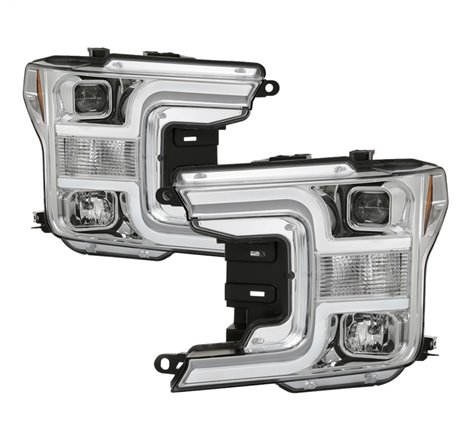 Spyder Signature Ford F150 18-19 (Halogen Model) Projector Headlights - Chrome (PRO-YD-FF15018-LB-C)