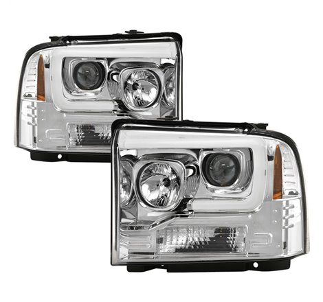 Spyder Platinum Ford F250/350/450 05-07 High-Power LED Module Proj. Headlights-Chrome (PRO-YD-FS05V2