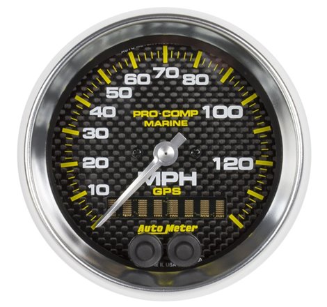 Autometer Gauge GPS Speedometer 3-3/8in 140 MPH Marine Carbon Fiber Gauge