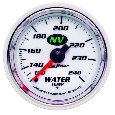 Autometer Water Temp NV 2-1/16in 120-240 Deg F Mechanical Gauge