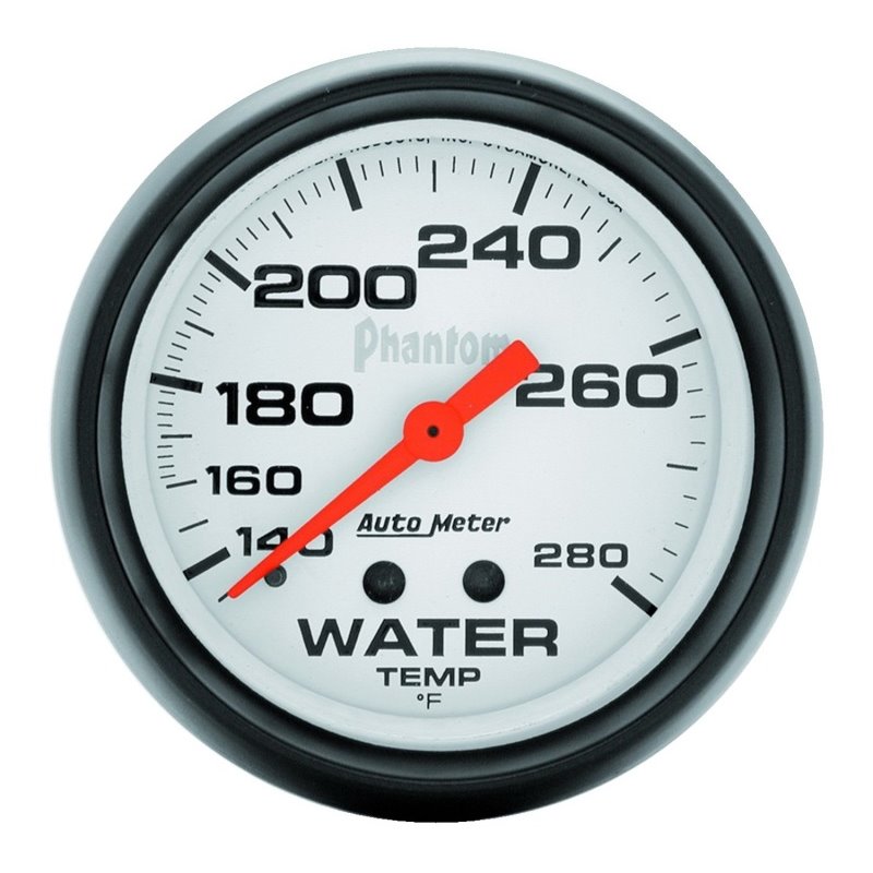 Autometer Phantom 66mm 140-280 Deg F Mechanical Water Temperature Gauge