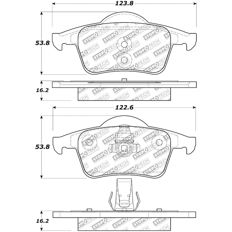 StopTech Street Select Brake Pads w/ Hardware Rear - 01-09 Volvo S60