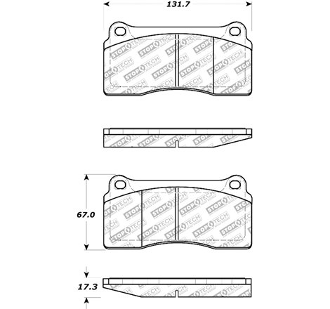 StopTech Street Select Brake Pads - 00-06 Jaguar XKR