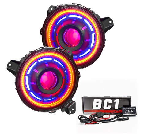 Oracle Oculus Bi-LED Projector Headlights for Jeep JL/Gladiator JT - ColorSHIFT w/ BC1 Controller