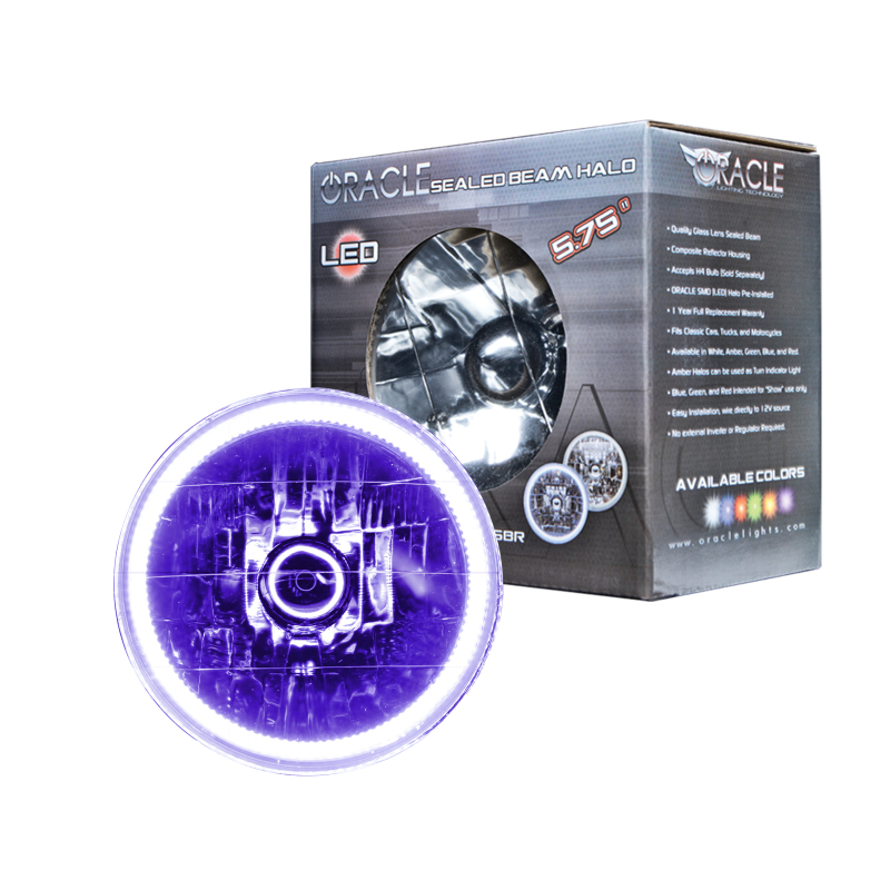 Oracle Pre-Installed Lights 5.75 IN. Sealed Beam - UV/Purple Halo