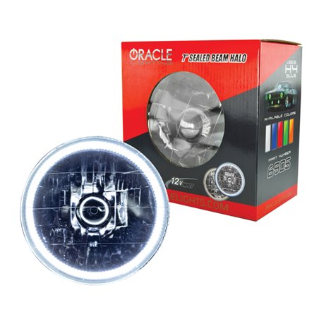 Oracle Pre-Installed Lights 7 IN. Sealed Beam - White Halo