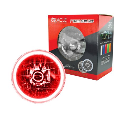 Oracle Pre-Installed Lights 7 IN. Sealed Beam - Red Halo