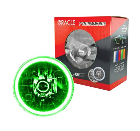 Oracle Pre-Installed Lights 7 IN. Sealed Beam - Green Halo