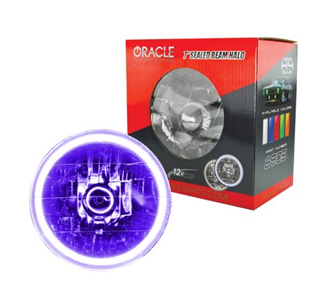 Oracle Pre-Installed Lights 7 IN. Sealed Beam - UV/Purple Halo