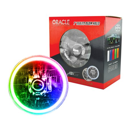 Oracle Pre-Installed Lights 7 IN. Sealed Beam - ColorSHIFT Halo