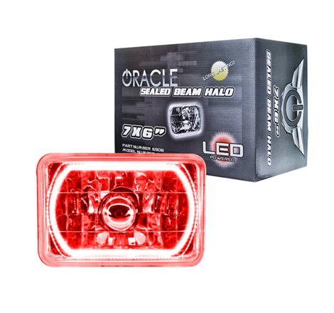 Oracle Pre-Installed Lights 7x6 IN. Sealed Beam - Red Halo