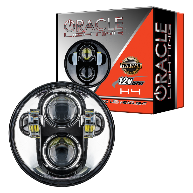 Oracle 5.75in 40W Replacement LED Headlight - Chrome