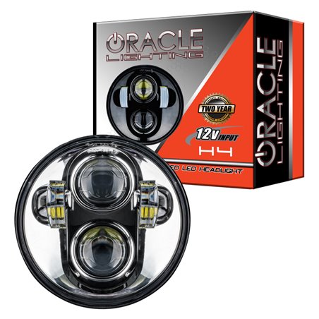 Oracle 5.75in 40W Replacement LED Headlight - Chrome