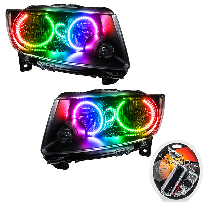 Oracle 11-13 Jeep Grand Cherokee SMD HL (Non-HID) - Chrome - ColorSHIFT