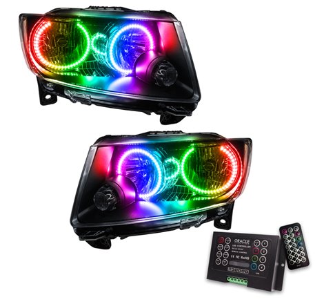 Oracle 11-13 Jeep Grand Cherokee SMD HL (Non-HID) - Chrome - ColorSHIFT w/ 2.0 Controller