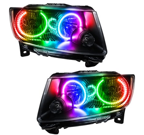 Oracle 11-13 Jeep Grand Cherokee SMD HL (Non-HID) - Chrome - ColorSHIFT w/o Controller