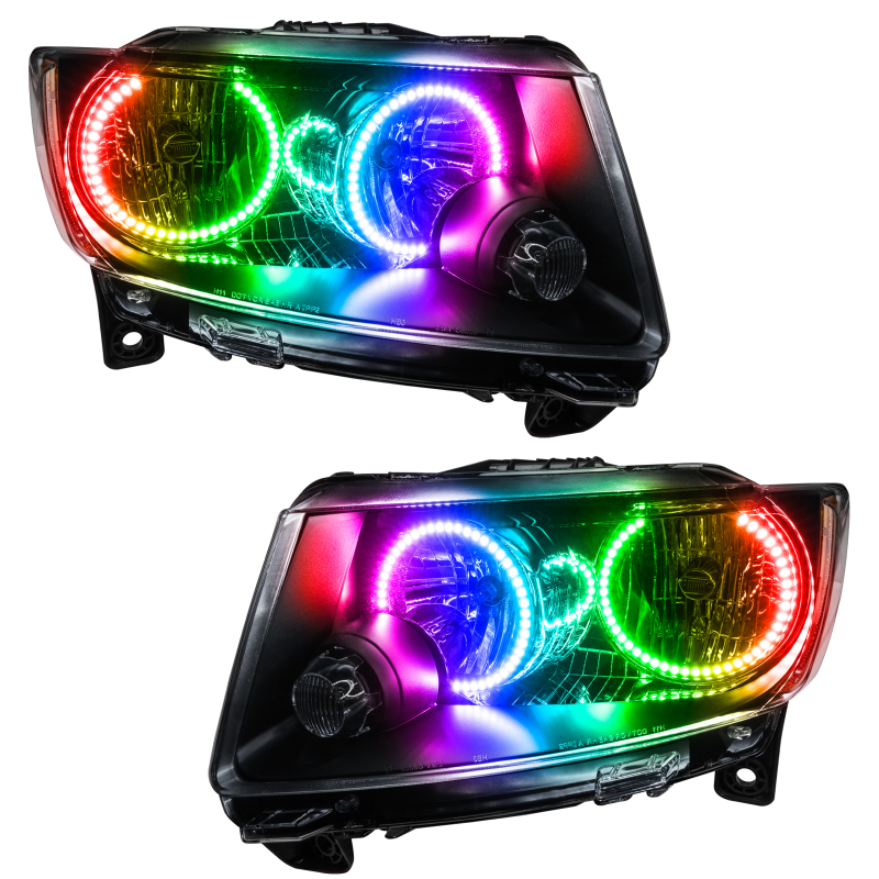 Oracle 11-13 Jeep Grand Cherokee SMD HL (Non-HID) - Chrome - ColorSHIFT w/o Controller