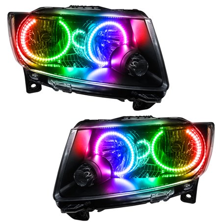 Oracle 11-13 Jeep Grand Cherokee SMD HL (Non-HID) - Chrome - ColorSHIFT w/o Controller