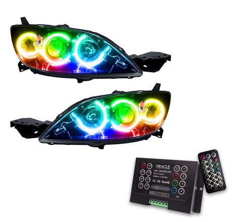 Oracle 04-09 Mazda 3 SMD HL - Hatchback - Halogen Style - ColorSHIFT w/ 2.0 Controller