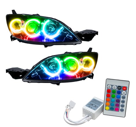 Oracle 04-09 Mazda 3 SMD HL - Hatchback - Halogen Style - ColorSHIFT w/ Simple Controller