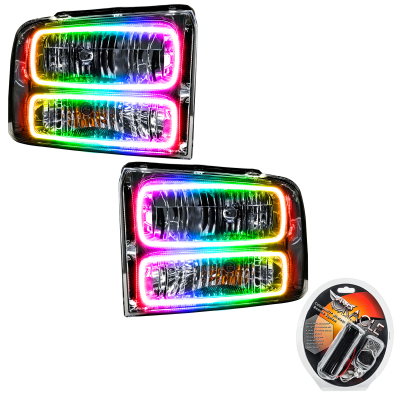 Oracle 05-07 Ford F-250/350 SMD HL - Chrome - ColorSHIFT