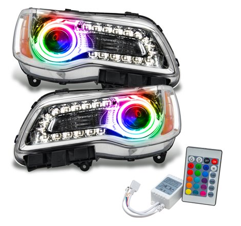 Oracle 11-14 Chrysler 300C SMD HL - Chrome - NON HID - ColorSHIFT w/ Simple Controller