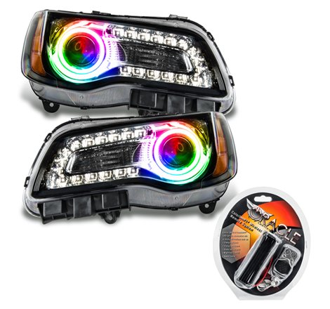 Oracle 11-14 Chrysler 300C SMD HL - Black - NON HID - ColorSHIFT