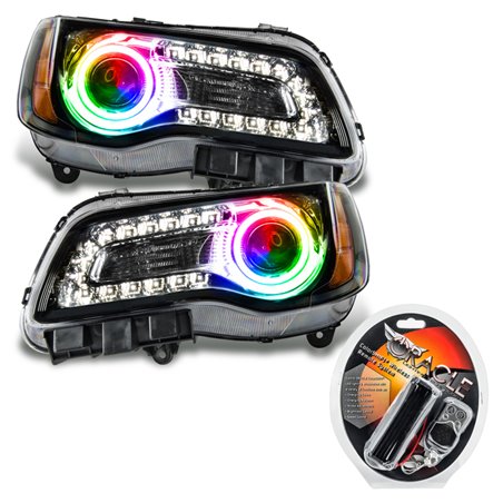 Oracle 11-14 Chrysler 300C SMD HL - Black - NON HID - ColorSHIFT