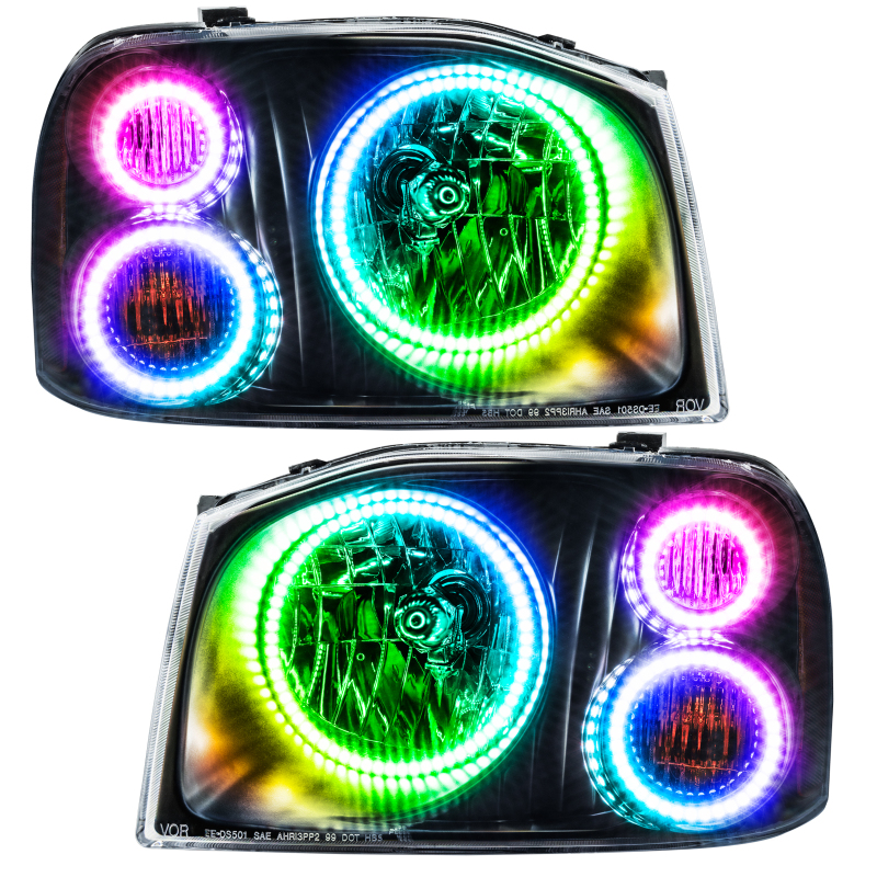 Oracle 01-04 Nissan Frontier SMD HL - Triple Halo - ColorSHIFT