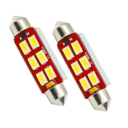 Oracle 44MM 6 LED 3-Chip Festoon Bulbs (Pair) - Cool White