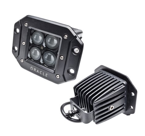 Oracle Black Series - 7D 3in W Flush LED Square Spot/Flood Light - 6000K