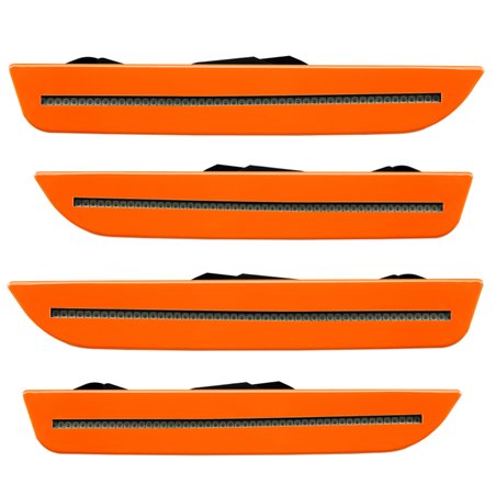 Oracle 10-14 Ford Mustang Concept Sidemarker Set - Tinted - Competition Orange (CY)