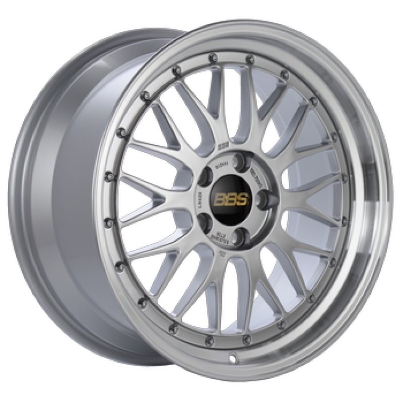 BBS LM 18x9 5x114.3 ET42 Diamond Silver Center Diamond Cut Lip Wheel - 82mm PFS/Clip Required