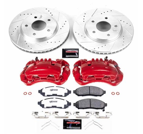 Power Stop 15-17 Chevrolet City Express Front Z36 Truck & Tow Brake Kit w/Calipers