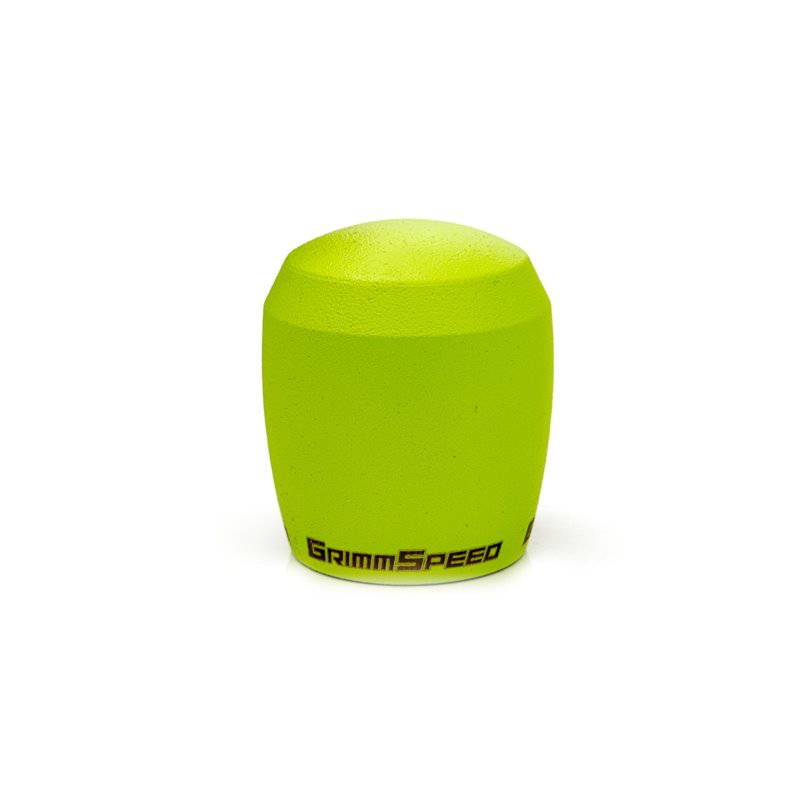 GrimmSpeed Stubby Shift Knob Stainless Steel - Subaru 5 and 6 Speed Manual Transmission - Neon Green