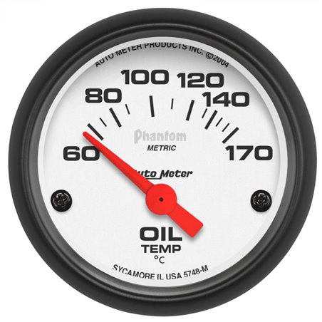 Autometer Phantom 2-1/16in 60-170 Deg F Electronic Oil Temperature Gauge