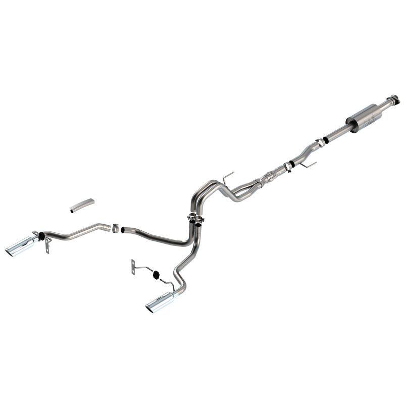 Borla F-150 2021 5.0L 4dr CC SB EC STB Lariat/KR/Platinum/LTD 3/2.25 SRE Cat-Back ATAK CHR Tips