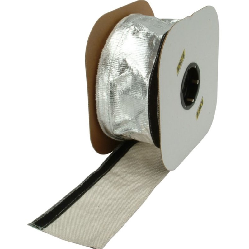 DEI Heat Shroud 2-1/2in x 50ft Spool - Aluminized Sleeving-Hook and Loop Edge