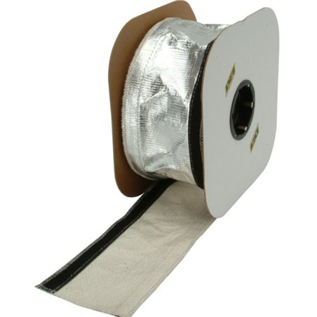 DEI Heat Shroud 2-1/2in x 50ft Spool - Aluminized Sleeving-Hook and Loop Edge