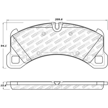 StopTech Porsche 11-18 Cayenne / 15-19 Macan / 17-20 Panamera Street Select Front Brake Pads