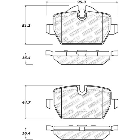 StopTech Street Select Brake Pads w/Hardware - Rear 11-16 Mini Cooper Countryman